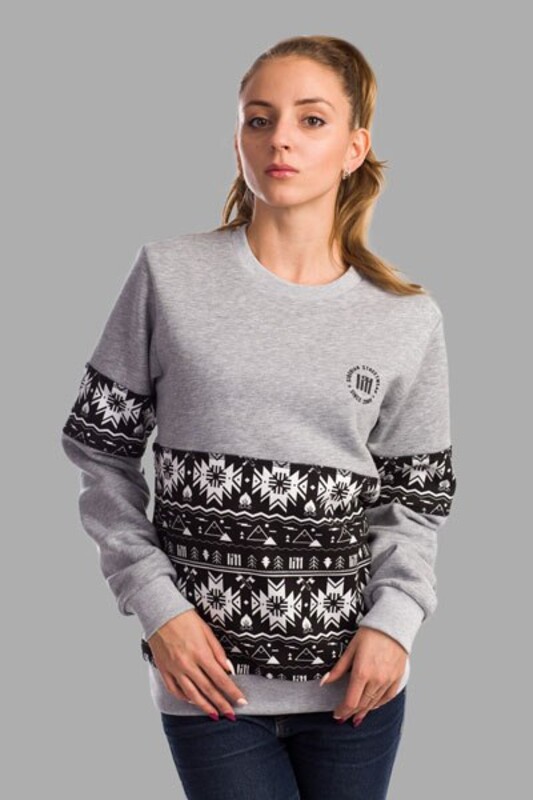 Cвитшот Сибирский узор Gray | UNISEX
