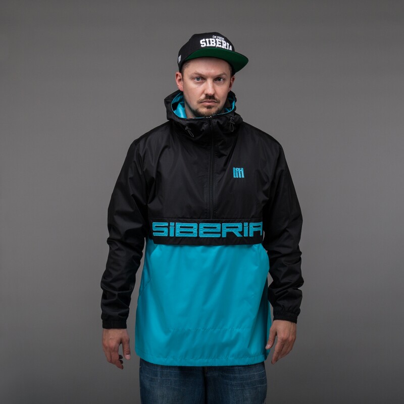 Анорак "Siberia" | UNISEX черно-голубой