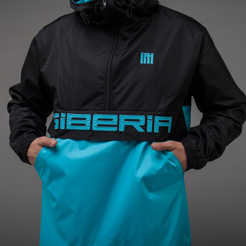 Анорак "Siberia" | UNISEX черно-голубой