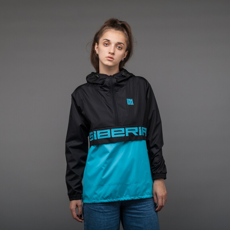 Анорак "Siberia" | UNISEX черно-голубой