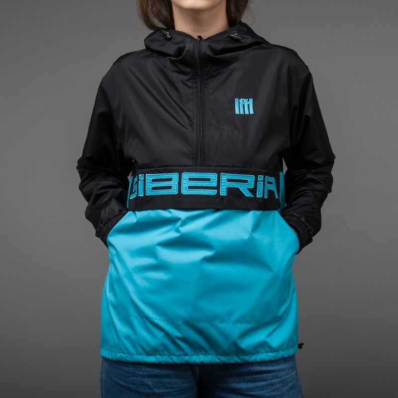 Анорак "Siberia" | UNISEX черно-голубой