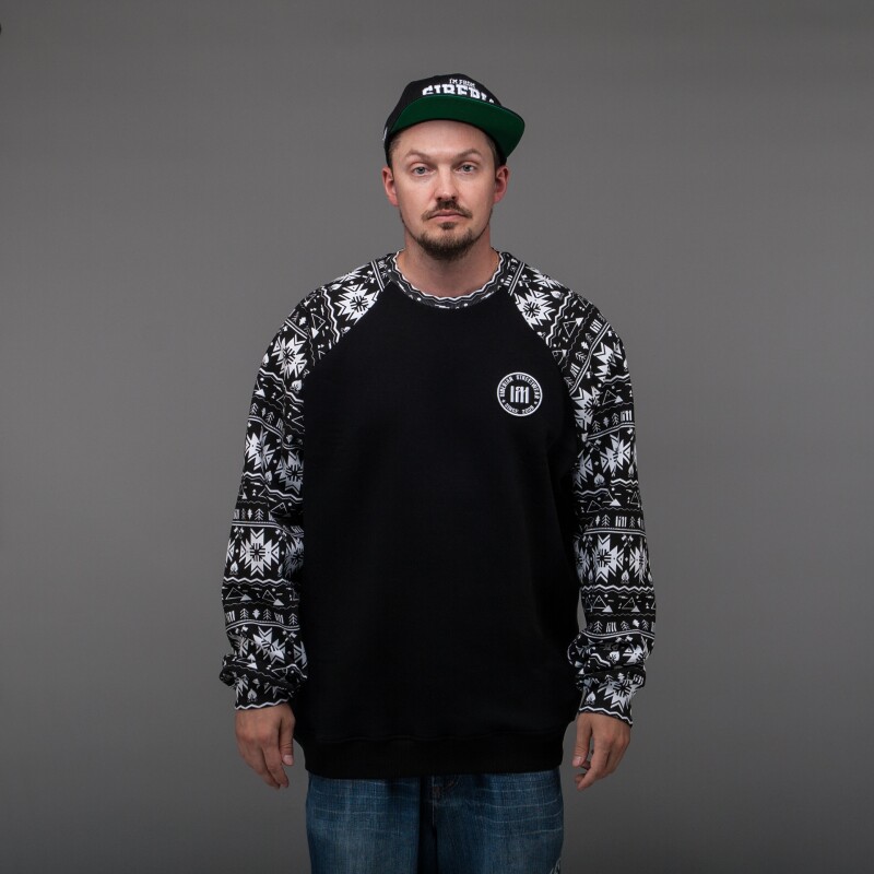 Cвитшот Сибирский узор black | UNISEX