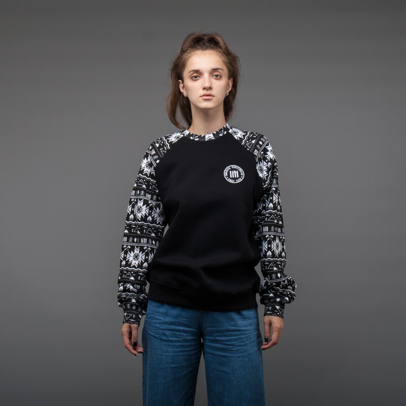 Cвитшот Сибирский узор black | UNISEX