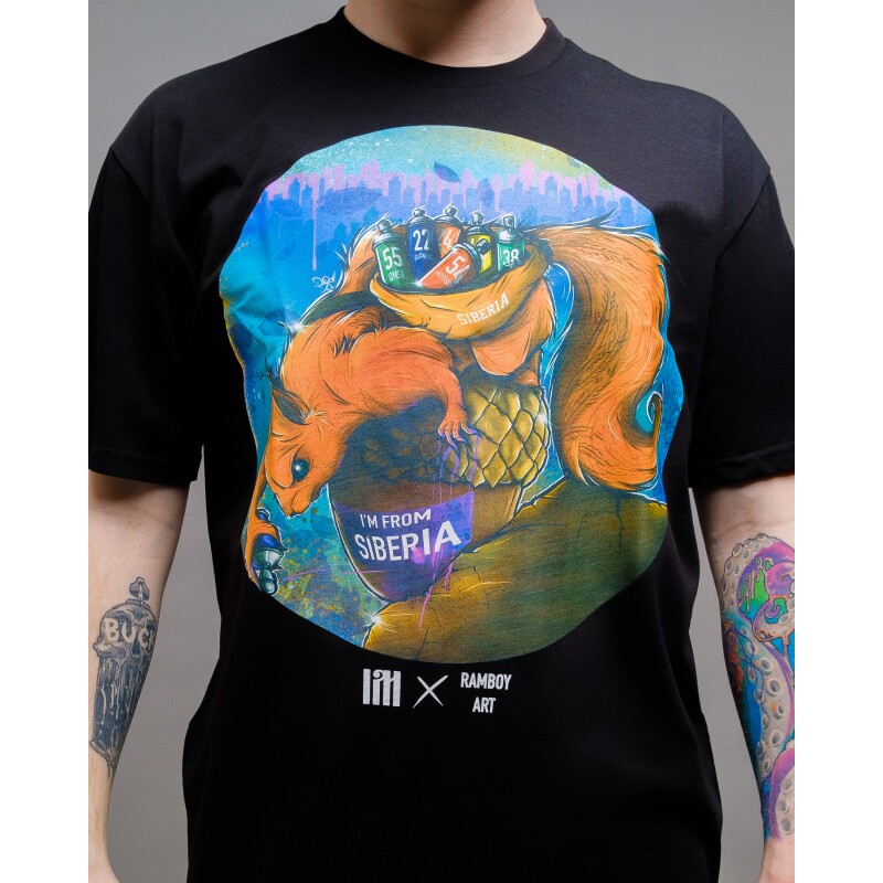 Футболка "Белка" | UNISEX черный