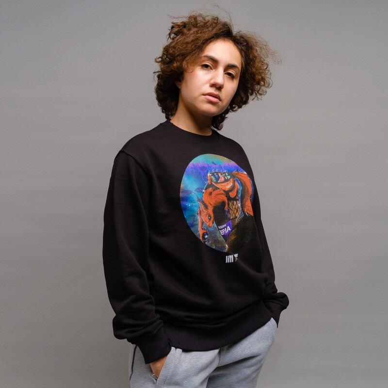 Свитшот "Белка" | UNISEX черный